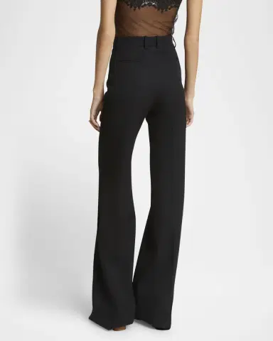 Chloé Wool Grain De Poudre Flare Trousers | Thumbnail 3 Chloé Wool Grain De Poudre Flare Trousers | Thumbnail 3