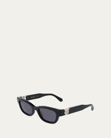 Ferragamo Gancino Rectangle Acetate Sunglasses | Thumbnail 4 Ferragamo Gancino Rectangle Acetate Sunglasses | Thumbnail 4
