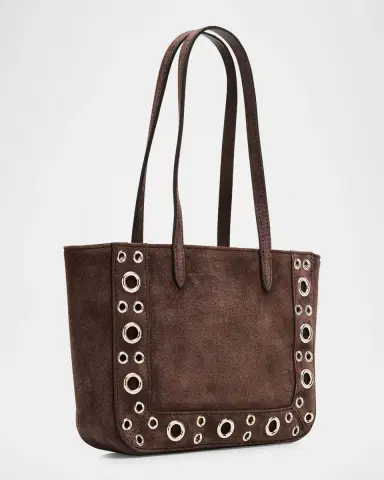 Valentino Garavani Nellcote Mirror-Embellished Suede Mini Tote Bag | Thumbnail 2 Valentino Garavani Nellcote Mirror-Embellished Suede Mini Tote Bag | Thumbnail 2