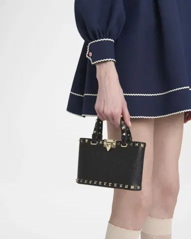 Valentino Garavani Rockstud Mini Leather Tote Bag | Thumbnail 6 Valentino Garavani Rockstud Mini Leather Tote Bag | Thumbnail 6