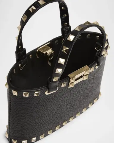 Valentino Garavani Rockstud Mini Leather Tote Bag | Thumbnail 8 Valentino Garavani Rockstud Mini Leather Tote Bag | Thumbnail 8
