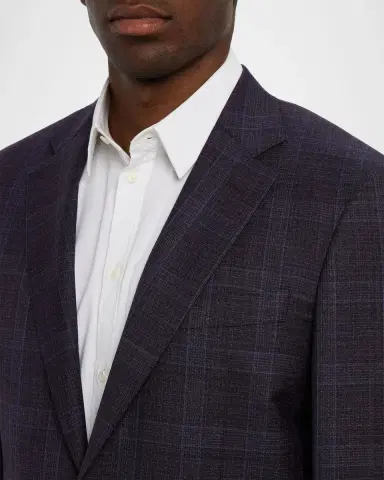 Canali Men's Plaid Wool Notch-Lapel Sport Coat | Thumbnail 2 Canali Men's Plaid Wool Notch-Lapel Sport Coat | Thumbnail 2