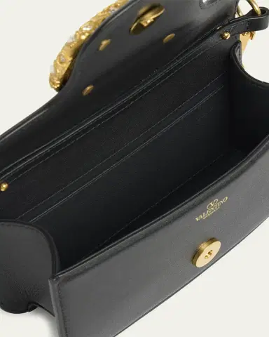 Valentino Garavani Loco Studded VLOGO Small Leather Shoulder Bag | Thumbnail 4 Valentino Garavani Loco Studded VLOGO Small Leather Shoulder Bag | Thumbnail 4
