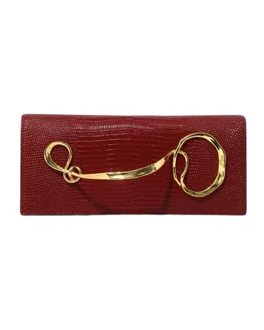 ALEXIS BITTAR Twisted Side Handle Metallic Leather Clutch Bag | Thumbnail 1 ALEXIS BITTAR Twisted Side Handle Metallic Leather Clutch Bag | Thumbnail 1