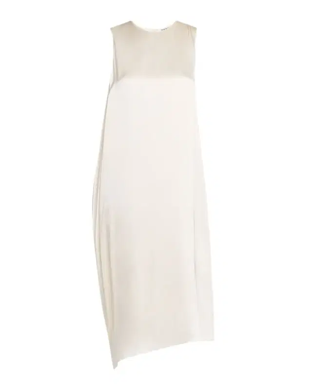 Sleeveless Draped Silk Midi Dress Sleeveless Draped Silk Midi Dress