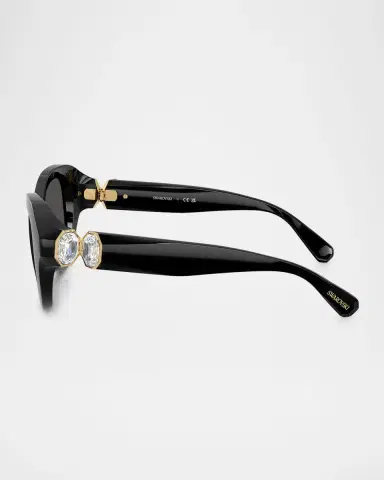 Swarovski SK6037 Round Embellished Sunglasses | Thumbnail 2 Swarovski SK6037 Round Embellished Sunglasses | Thumbnail 2