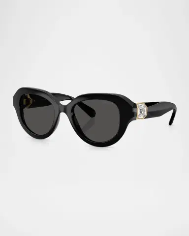 Swarovski SK6037 Round Embellished Sunglasses | Thumbnail 3 Swarovski SK6037 Round Embellished Sunglasses | Thumbnail 3