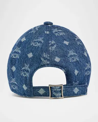 MCM Men 's Denim Monogram Baseball Cap | Thumbnail 2 MCM Men 's Denim Monogram Baseball Cap | Thumbnail 2