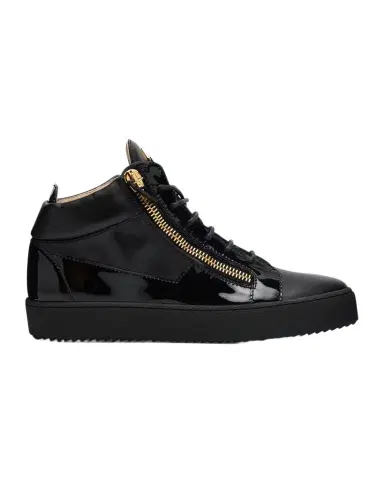Giuseppe Zanotti Men's Mixed-Leather Mid-Top Sneakers | Thumbnail 1 Giuseppe Zanotti Men's Mixed-Leather Mid-Top Sneakers | Thumbnail 1