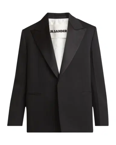 Jil Sander Men's Satin Peak Lapel Evening Jacket | Thumbnail 1 Jil Sander Men's Satin Peak Lapel Evening Jacket | Thumbnail 1