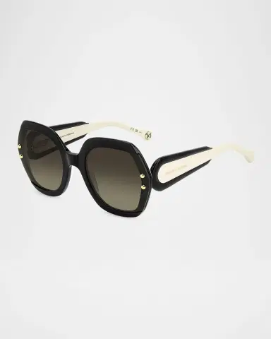 Carolina Herrera Logo-Print Round Acetate Sunglasses | Thumbnail 2 Carolina Herrera Logo-Print Round Acetate Sunglasses | Thumbnail 2