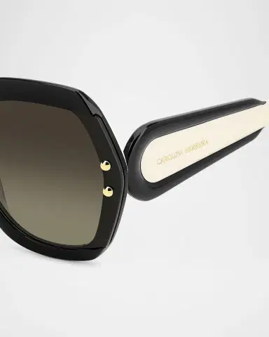 Carolina Herrera Logo-Print Round Acetate Sunglasses | Thumbnail 3 Carolina Herrera Logo-Print Round Acetate Sunglasses | Thumbnail 3