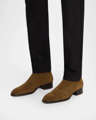 Dolce & Gabbana Men's Leather DG-Backstay Zip Ankle Boots | Thumbnail 2 Dolce & Gabbana Men's Leather DG-Backstay Zip Ankle Boots | Thumbnail 2