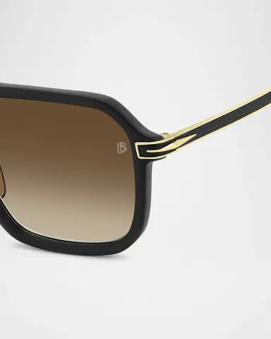 David Beckham Men 's DB 7136 Acetate Rectangle Sunglasses | Thumbnail 2 David Beckham Men 's DB 7136 Acetate Rectangle Sunglasses | Thumbnail 2
