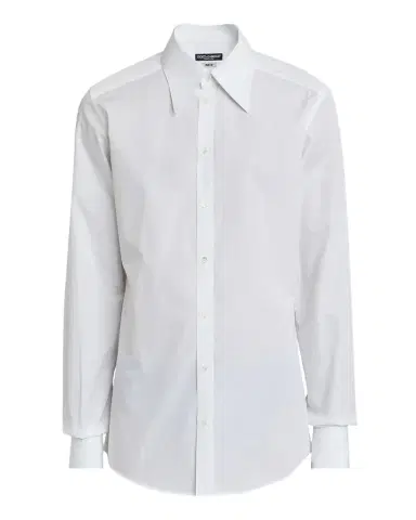 Dolce & Gabbana Men's Cotton Point-Collar Sport Shirt | Thumbnail 1 Dolce & Gabbana Men's Cotton Point-Collar Sport Shirt | Thumbnail 1