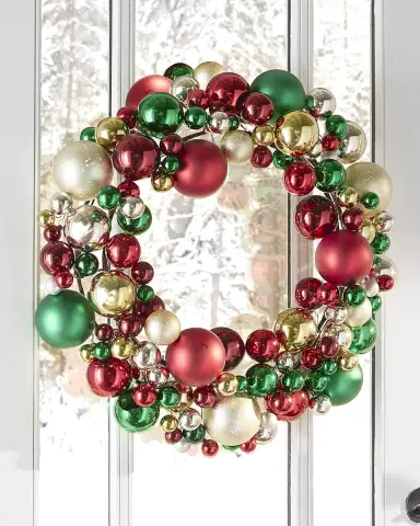 Cody Foster & Co Traditional Christmas Ornament Wreath | Thumbnail 1 Cody Foster & Co Traditional Christmas Ornament Wreath | Thumbnail 1