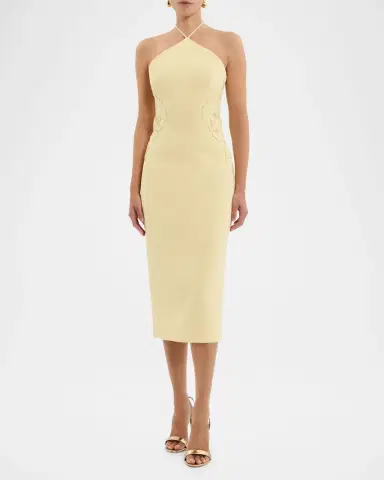 Rebecca Vallance Lulu Floral Lace Halter Midi Dress | Thumbnail 2 Rebecca Vallance Lulu Floral Lace Halter Midi Dress | Thumbnail 2