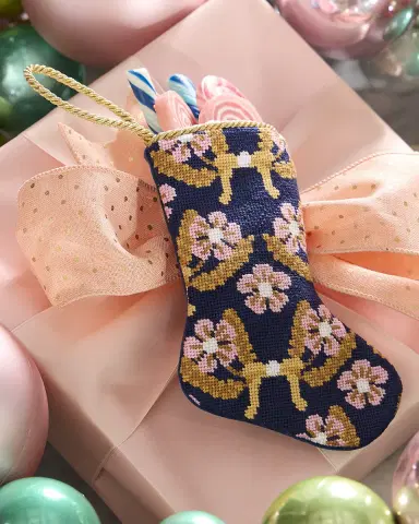 Bauble Stockings x Sainty Nelsen "Mother, Darling" Mini Bauble Stocking | Thumbnail 1 Bauble Stockings x Sainty Nelsen "Mother, Darling" Mini Bauble Stocking | Thumbnail 1