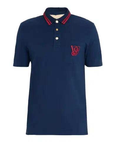 Valentino Garavani Men's Embroidered VG-Pocket Polo Shirt | Thumbnail 1 Valentino Garavani Men's Embroidered VG-Pocket Polo Shirt | Thumbnail 1