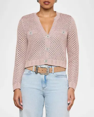 L'Agence Blanca Sequined Knit Cardigan | Thumbnail 3 L'Agence Blanca Sequined Knit Cardigan | Thumbnail 3