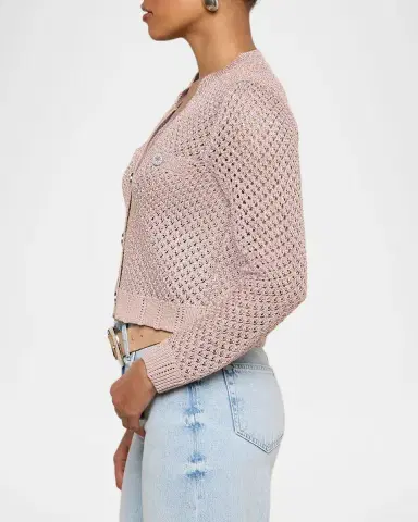 L'Agence Blanca Sequined Knit Cardigan | Thumbnail 5 L'Agence Blanca Sequined Knit Cardigan | Thumbnail 5