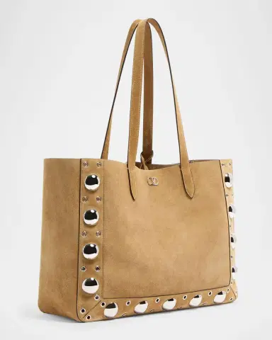 Valentino Garavani Men 's Nellcôte Large Suede Tote Bag | Thumbnail 2 Valentino Garavani Men 's Nellcôte Large Suede Tote Bag | Thumbnail 2