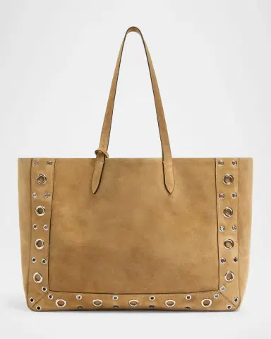Valentino Garavani Men 's Nellcôte Large Suede Tote Bag | Thumbnail 4 Valentino Garavani Men 's Nellcôte Large Suede Tote Bag | Thumbnail 4