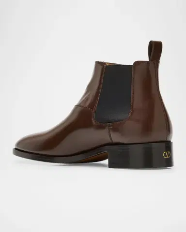 Valentino Garavani Men 's Pas Des Dieux Smooth Calfskin Chelsea Boots | Thumbnail 4 Valentino Garavani Men 's Pas Des Dieux Smooth Calfskin Chelsea Boots | Thumbnail 4