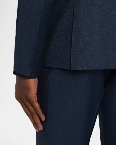 Canali Men's Denim Effect Wool Peak Lapel Suit | Thumbnail 9 Canali Men's Denim Effect Wool Peak Lapel Suit | Thumbnail 9