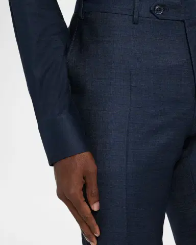 Canali Men's Denim Effect Wool Peak Lapel Suit | Thumbnail 10 Canali Men's Denim Effect Wool Peak Lapel Suit | Thumbnail 10