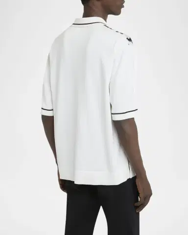 Dolce & Gabbana Men 's Silk Majolica Short-Sleeve Shirt | Thumbnail 3 Dolce & Gabbana Men 's Silk Majolica Short-Sleeve Shirt | Thumbnail 3