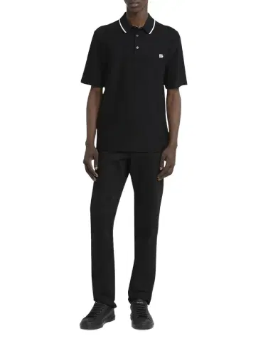 Dolce & Gabbana Men 's Cotton Pique DG-Pocket Polo Shirt | Thumbnail 1 Dolce & Gabbana Men 's Cotton Pique DG-Pocket Polo Shirt | Thumbnail 1