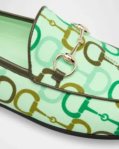 Gucci Jordaan Printed Cotton Horsebit Loafers | Thumbnail 3 Gucci Jordaan Printed Cotton Horsebit Loafers | Thumbnail 3