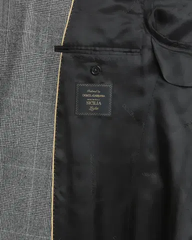 Dolce & Gabbana Men's Wool Glen Plaid Three-Piece Suit | Thumbnail 7 Dolce & Gabbana Men's Wool Glen Plaid Three-Piece Suit | Thumbnail 7