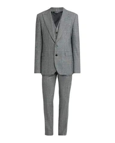 Dolce & Gabbana Men's Wool Glen Plaid Three-Piece Suit | Thumbnail 1 Dolce & Gabbana Men's Wool Glen Plaid Three-Piece Suit | Thumbnail 1