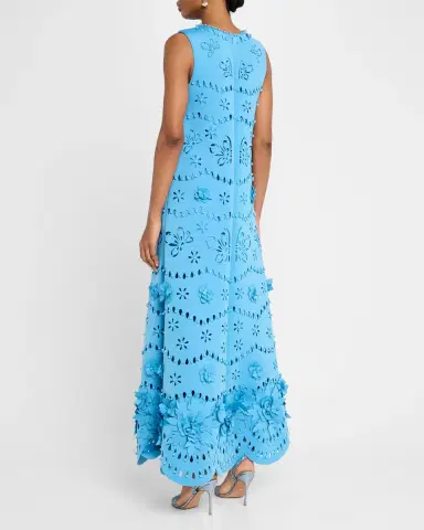 Badgley Mischka Collection Cutout Beaded Floral Applique Gown | Thumbnail 2 Badgley Mischka Collection Cutout Beaded Floral Applique Gown | Thumbnail 2