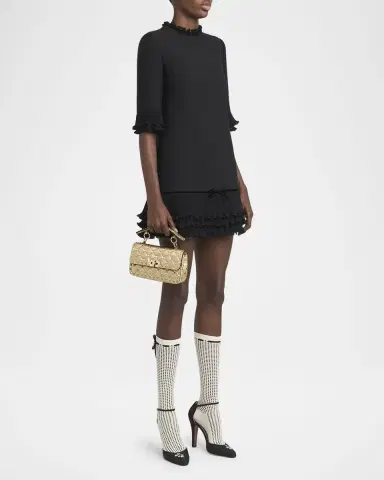 Valentino Garavani Quilted Rockstud Laminated Leather Top-Handle Bag | Thumbnail 5 Valentino Garavani Quilted Rockstud Laminated Leather Top-Handle Bag | Thumbnail 5