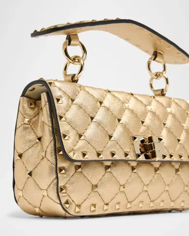 Valentino Garavani Quilted Rockstud Laminated Leather Top-Handle Bag | Thumbnail 6 Valentino Garavani Quilted Rockstud Laminated Leather Top-Handle Bag | Thumbnail 6