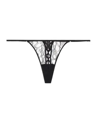 Kiki De Montparnasse Precieuse Low-Rise Lace & Charmeuse G-String | Thumbnail 1 Kiki De Montparnasse Precieuse Low-Rise Lace & Charmeuse G-String | Thumbnail 1