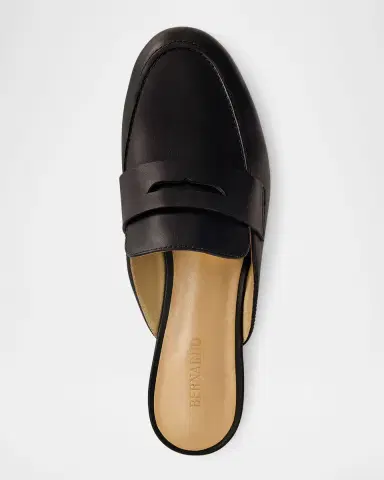 Bernardo Leather Penny Loafer Mules | Thumbnail 3 Bernardo Leather Penny Loafer Mules | Thumbnail 3