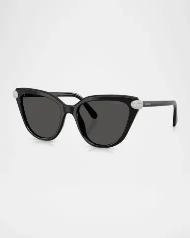 Swarovski SK6039 Cat-Eye Acetate Sunglasses | Thumbnail 3 Swarovski SK6039 Cat-Eye Acetate Sunglasses | Thumbnail 3