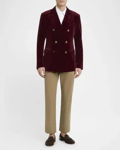Dolce & Gabbana Men's Velvet Double-Breasted Peak Lapel Dinner Jacket | Thumbnail 2 Dolce & Gabbana Men's Velvet Double-Breasted Peak Lapel Dinner Jacket | Thumbnail 2