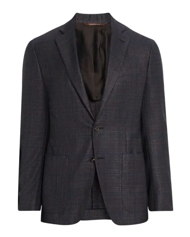 Men 's Silk and Cashmere Windowpane Sport Coat Men 's Silk and Cashmere Windowpane Sport Coat