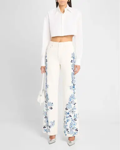 ALICE + OLIVIA Weezy Embroidered Jeans | Thumbnail 2 ALICE + OLIVIA Weezy Embroidered Jeans | Thumbnail 2