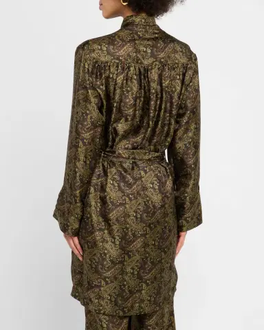 Saint Laurent Neck-Tie Cashmere Twill Dress | Thumbnail 3 Saint Laurent Neck-Tie Cashmere Twill Dress | Thumbnail 3