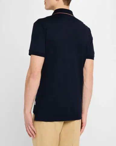 Orlebar Brown Men's Dominic Short-Sleeve Fine Ribbon Polo Shirt | Thumbnail 2 Orlebar Brown Men's Dominic Short-Sleeve Fine Ribbon Polo Shirt | Thumbnail 2
