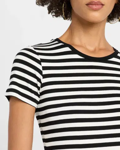 Majestic Filatures Soft Touch Crewneck Striped Jersey T-Shirt | Thumbnail 5 Majestic Filatures Soft Touch Crewneck Striped Jersey T-Shirt | Thumbnail 5