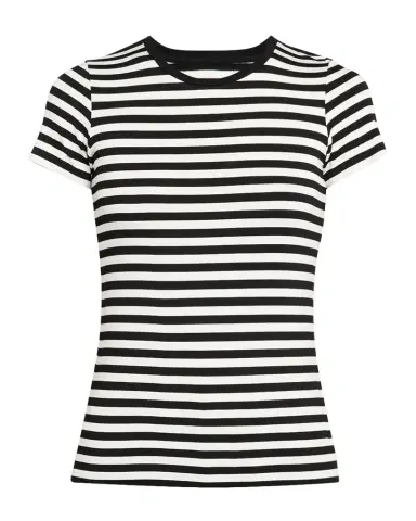 Majestic Filatures Soft Touch Crewneck Striped Jersey T-Shirt | Thumbnail 1 Majestic Filatures Soft Touch Crewneck Striped Jersey T-Shirt | Thumbnail 1