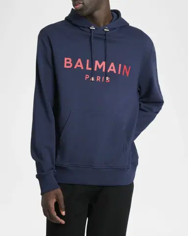 Balmain Men 's Cotton Logo Sweatshirt | Thumbnail 3 Balmain Men 's Cotton Logo Sweatshirt | Thumbnail 3