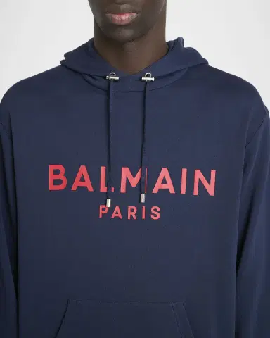 Balmain Men 's Cotton Logo Sweatshirt | Thumbnail 4 Balmain Men 's Cotton Logo Sweatshirt | Thumbnail 4